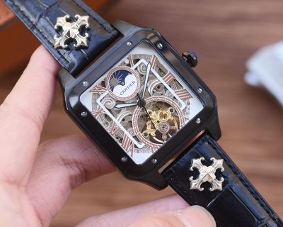 Cartier Skeleton Design Genuine Automatic Movement 43*12MM Men's Watch